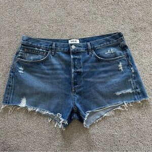 Agolde Distressed Denim Jean Shorts
